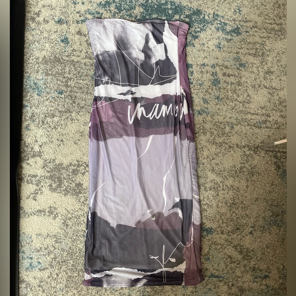 iNAMORATA Purple and White Dress